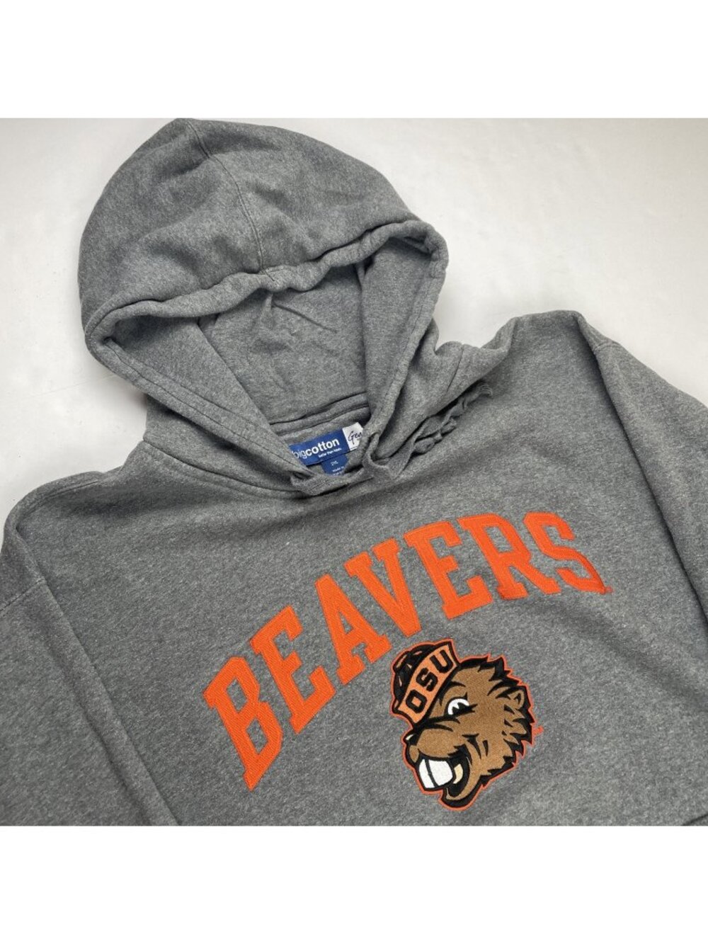 Oregon State Beavers OSU Hoodie Men’s 2XL Gray Pullover Fleece BigCotton NCAA